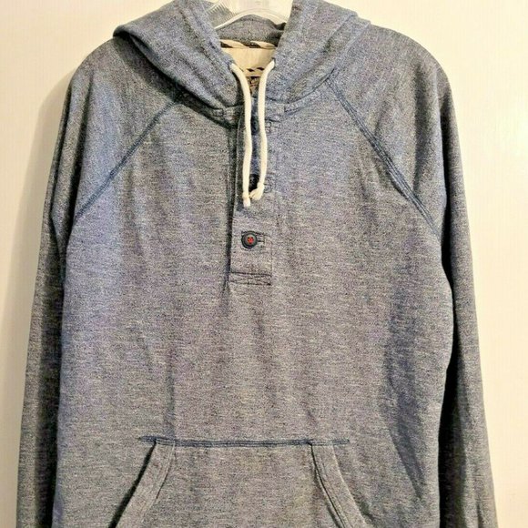 Unisex Long Sleeve Denim Blue Hoodie Kangaroo Pouch Sz L VANS OFF THE WALL - Picture 3 of 9
